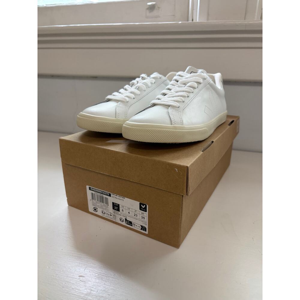 Veja Esplar White Extra White Casual Sneakers Size 6 / 37 NWT - Picture 2 of 9